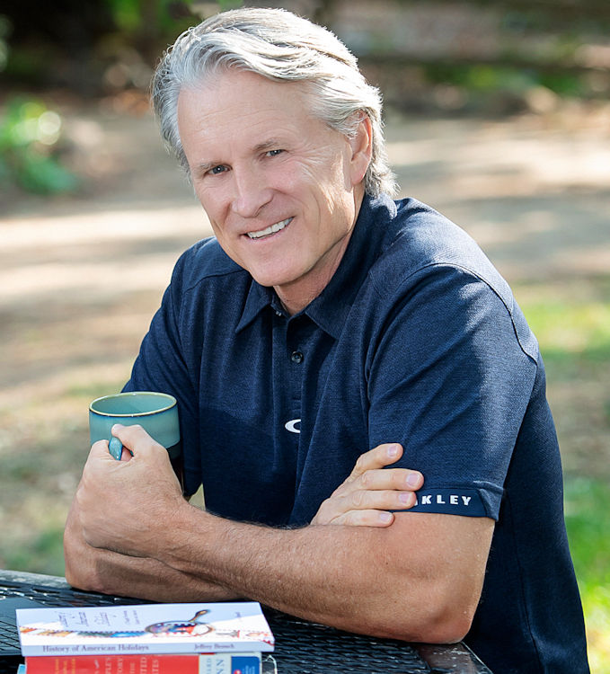Photo of author Jeff Bensch sitting outside